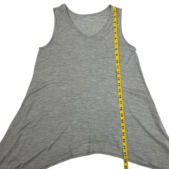 Eileen Fisher Womens SIlk Cotton Sharkbite Hem Tank Top Heather Gray Size Small - Picture 16 of 16